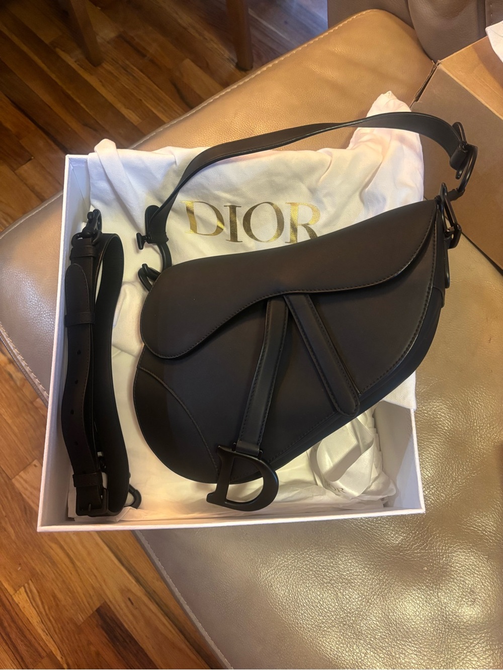 Dior Black Saddle Crossbody Bag